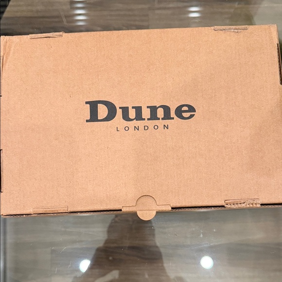 Dune London White Leather Knot Platform Slide Sandals Size 39 New in the Box